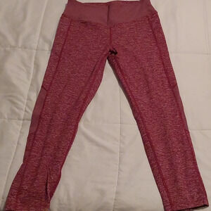 Victoria's Secret PINK Cozy Leggings Large Red Yoga Gym Athleisure